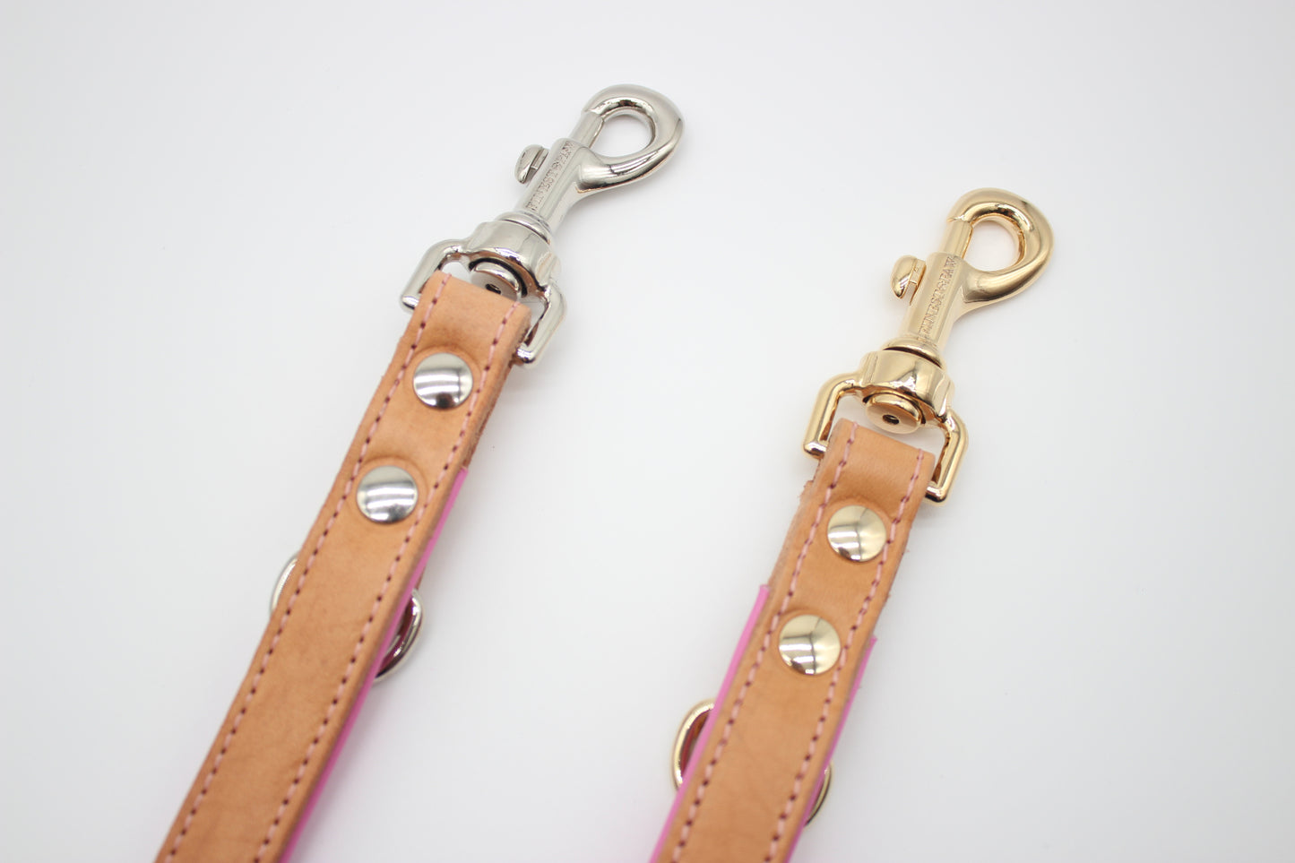 FinestPaw_Leine_Soft_Komfort_Fuehrleine_beige-rosa_all_all_all_2karabiner