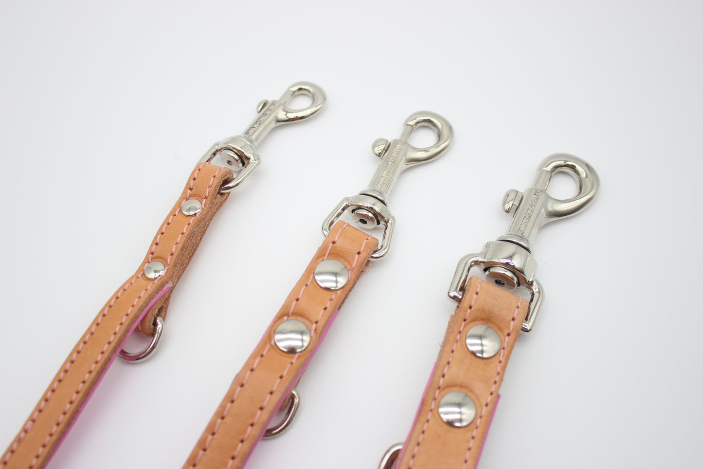 FinestPaw_Leine_Soft_Komfort_Fuehrleine_beige-rosa_all_all_silber_3karabiner