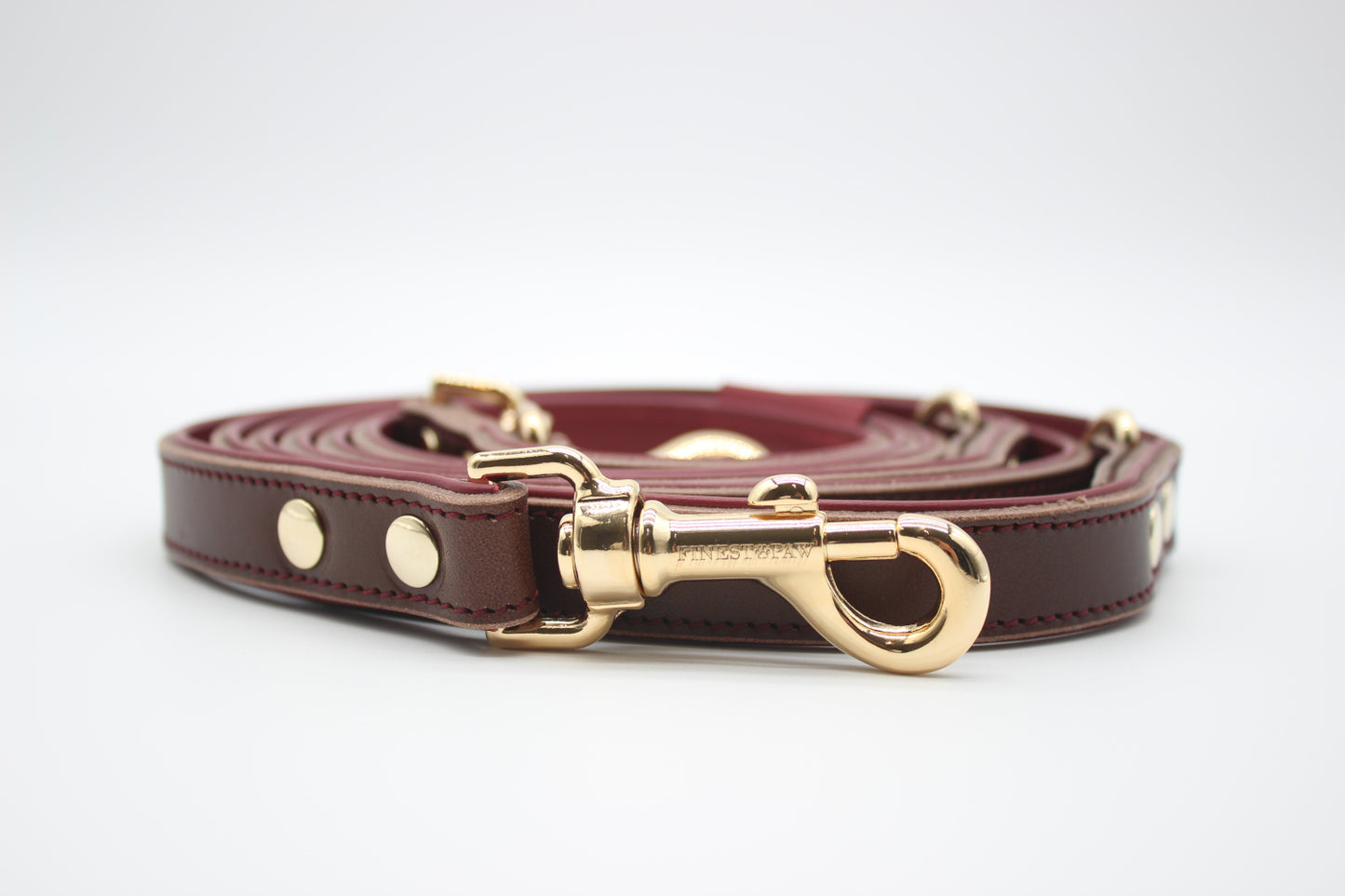 FinestPaw_Leine_Soft_Komfort_Fuehrleine_braun-bordeaux_all_all_gold_front