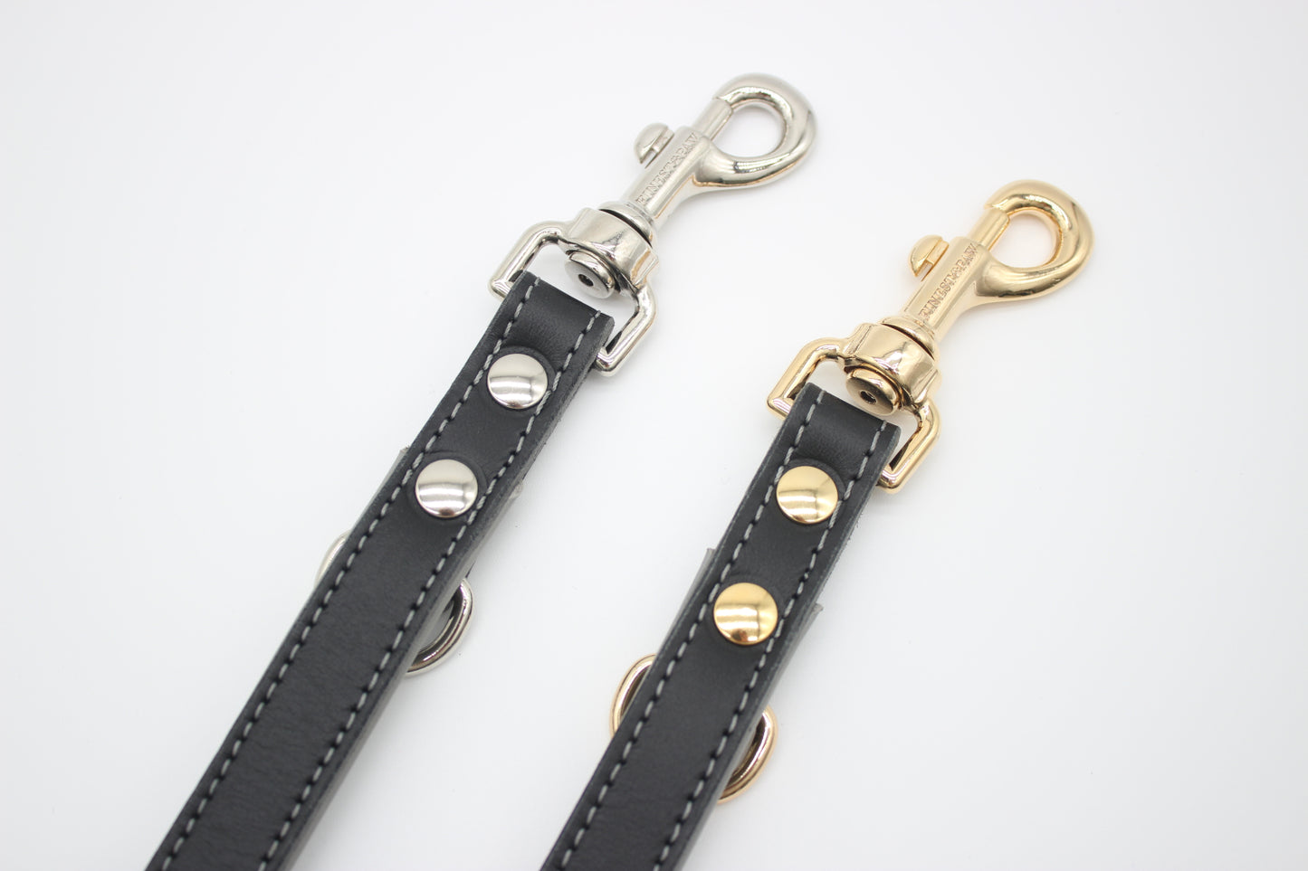 FinestPaw_Leine_Soft_Komfort_Fuehrleine_schwarz-grau_all_all_all_2karabiner