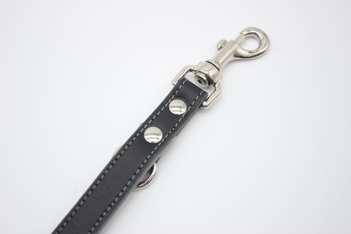 FinestPaw_Leine_Soft_Komfort_Fuehrleine_schwarz-grau_all_all_silber_karabiner
