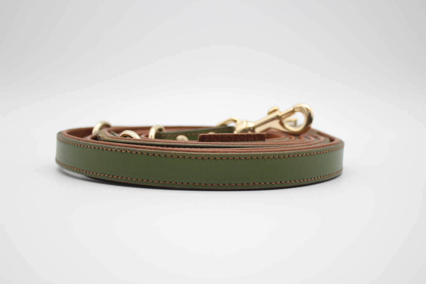 FinestPaw_Leine_Soft_Komfort_Fuehrleine_waldgruen-cognac_all_2.0cm_all_logo