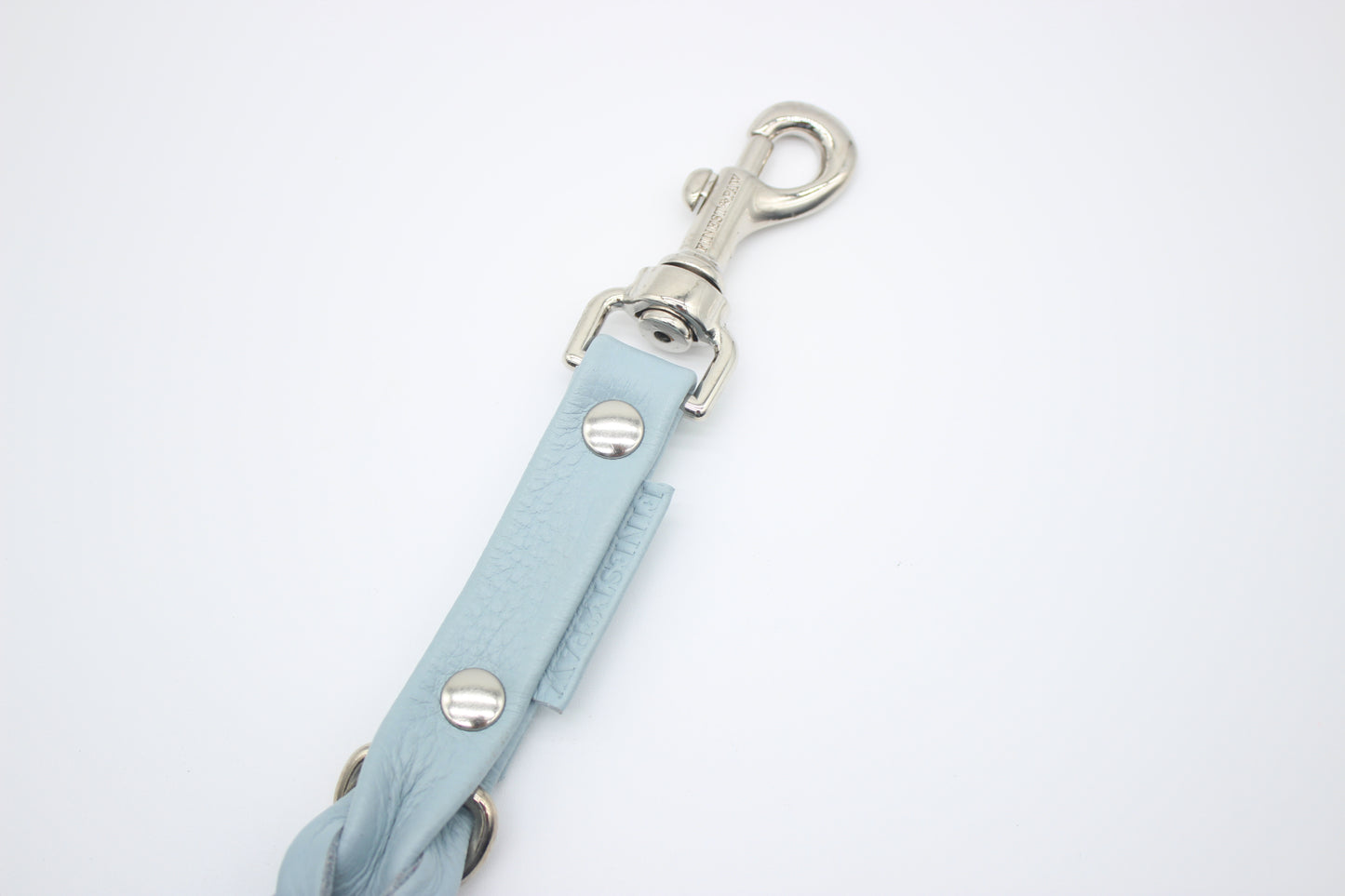 FinestPaw_Leine_Vollgeflochten_Fuehrleine_hellblau_all_all_silber_karabiner