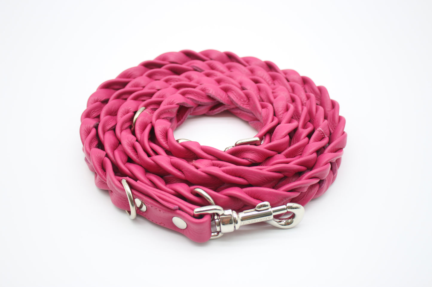 FinestPaw_Leine_Vollgeflochten_Fuehrleine_pink_all_all_silber_oben