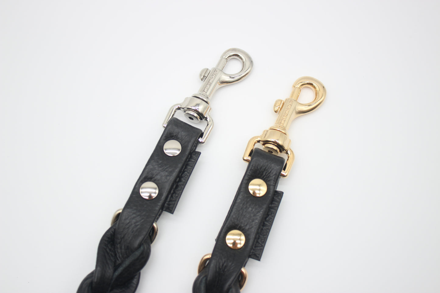 FinestPaw_Leine_Vollgeflochten_Fuehrleine_schwarz_all_all_all_2karabiner
