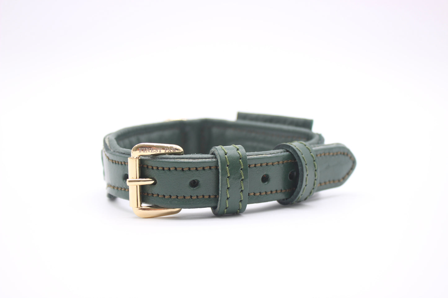 FinestPaw_Halsband_Flechtkunst_fichte_xs_gold_front