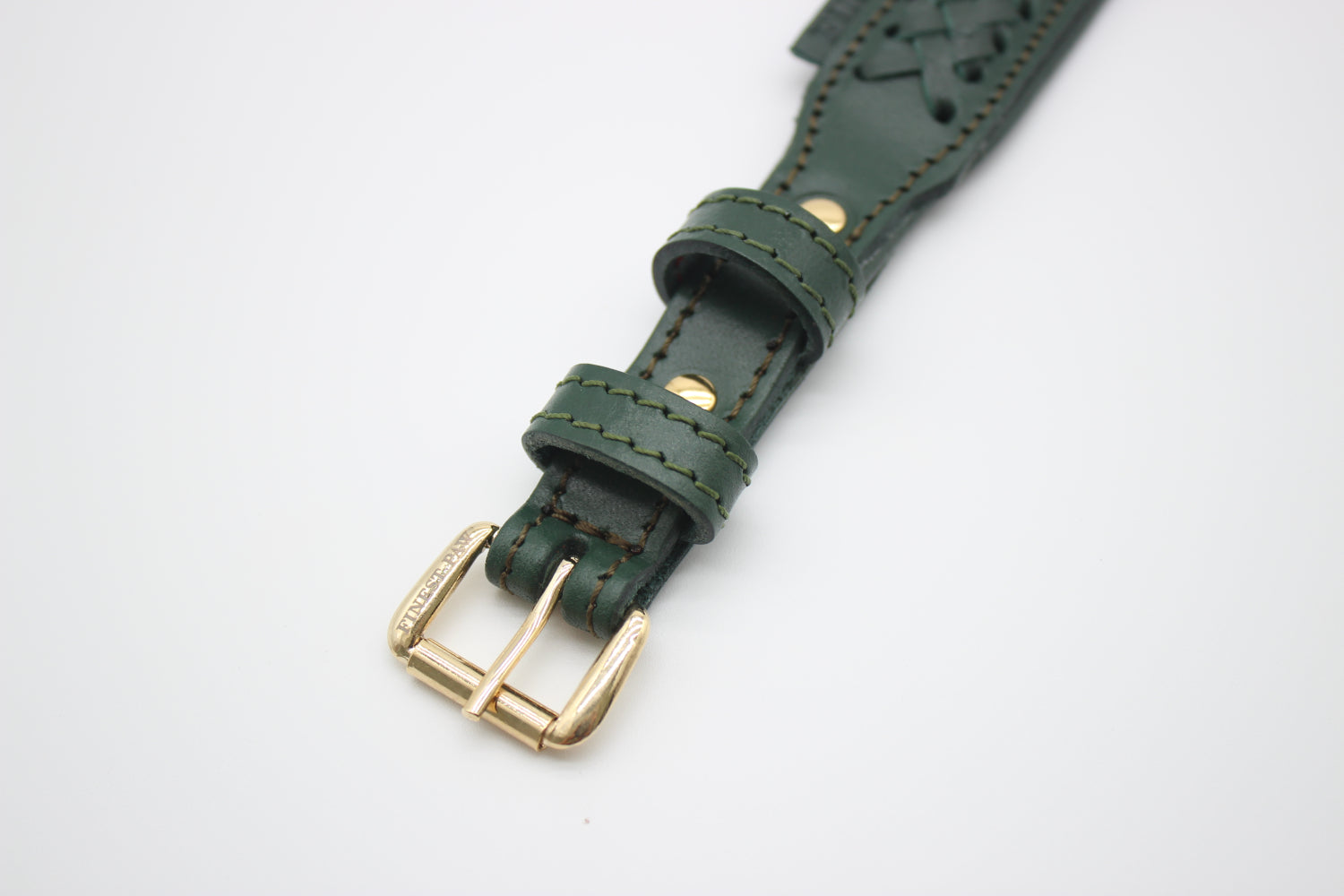 FinestPaw_Halsband_Flechtkunst_fichte_xs_gold_schnalle