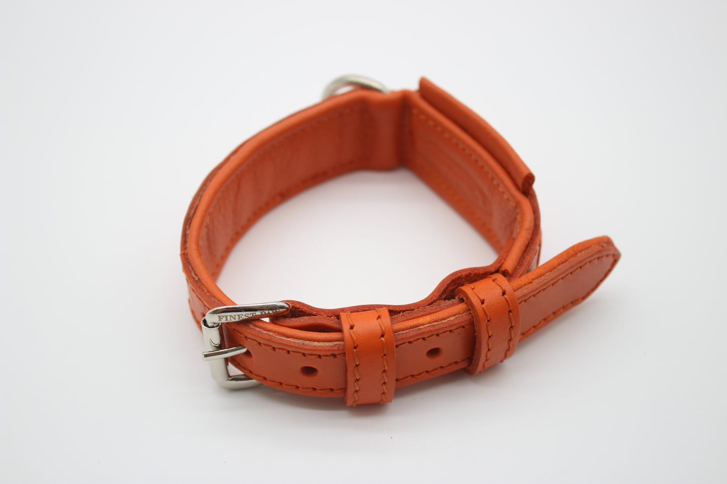 FinestPaw_Halsband_Flechtkunst_papaya_xs_silber_oben