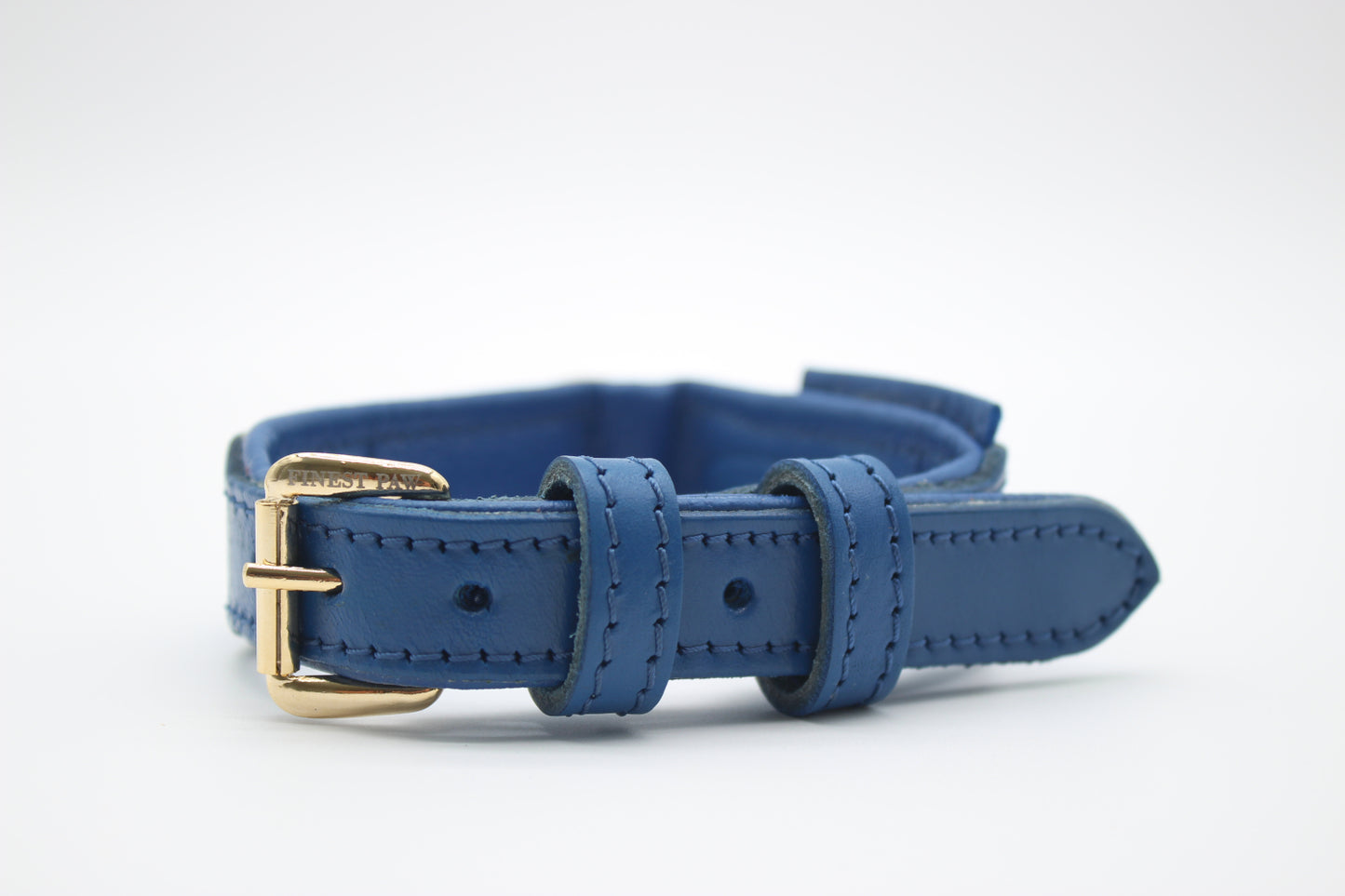 FinestPaw_Halsband_Flechtkunst_royalblau_xs_gold_front