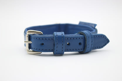 FinestPaw_Halsband_Flechtkunst_royalblau_xs_silber_front
