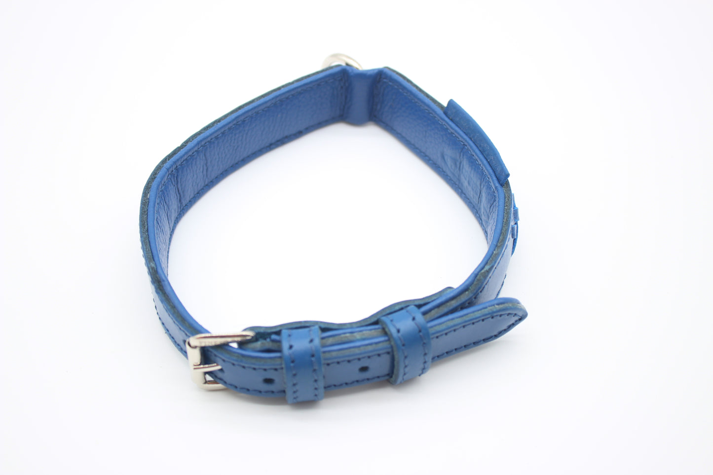 FinestPaw_Halsband_Flechtkunst_royalblau_xxl_silber_oben