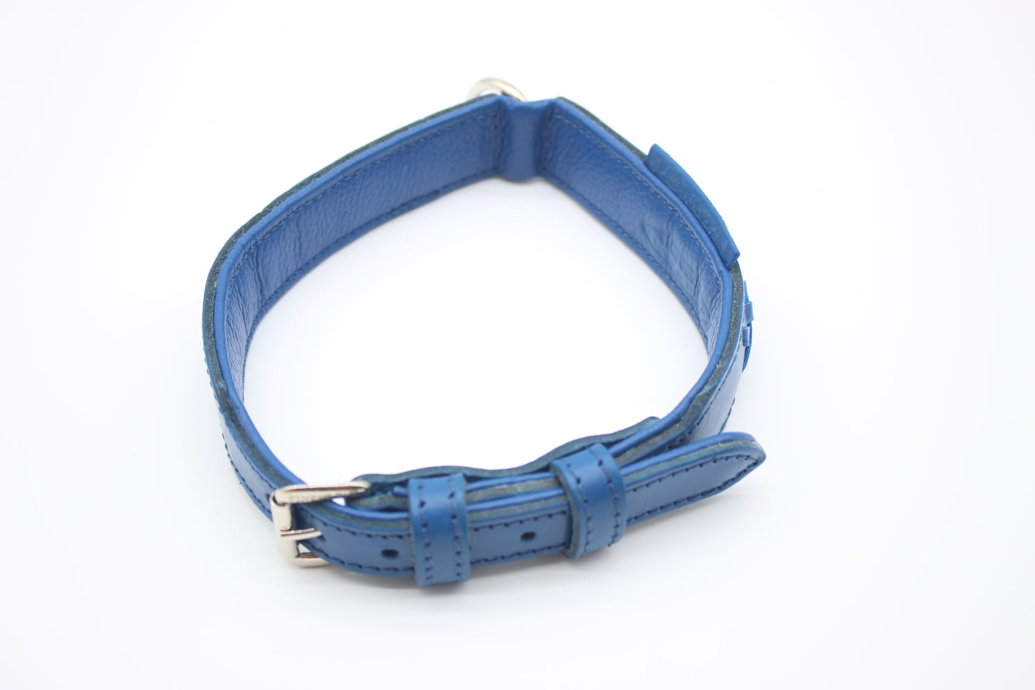 FinestPaw_Halsband_Flechtkunst_royalblau_xxl_silber_oben