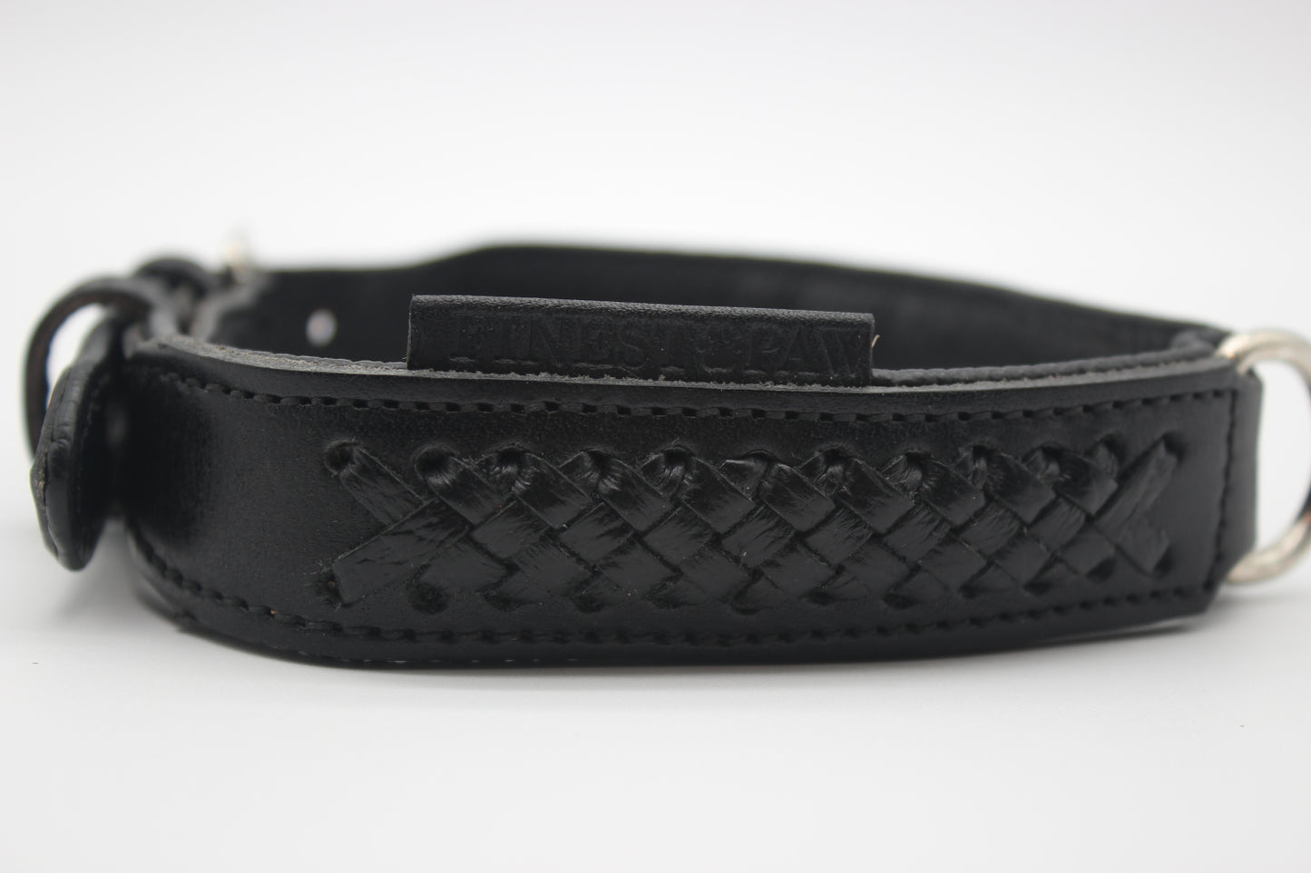 FinestPaw_Halsband_Flechtkunst_schwarz_m_all_logo