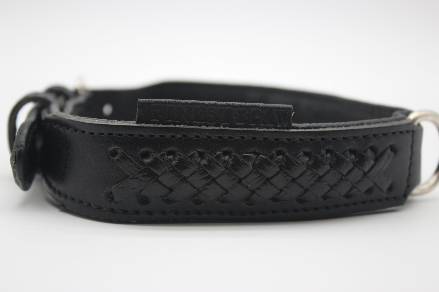 FinestPaw_Halsband_Flechtkunst_schwarz_m_all_logo