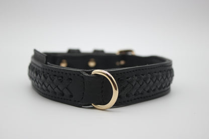 FinestPaw_Halsband_Flechtkunst_schwarz_m_gold_dring