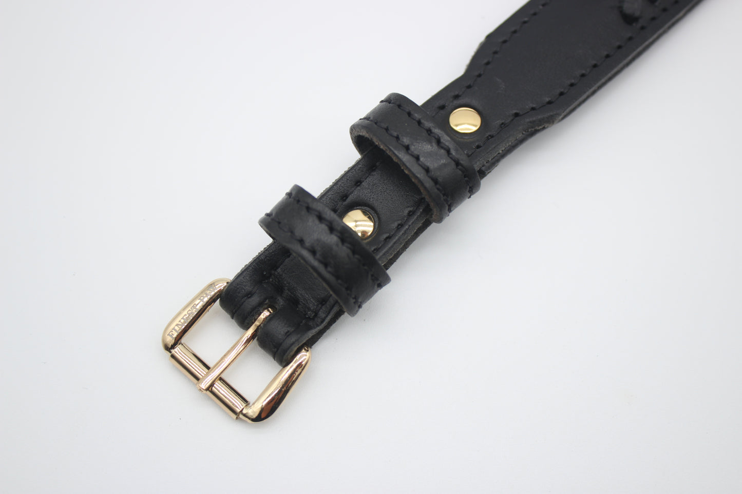 FinestPaw_Halsband_Flechtkunst_schwarz_m_gold_schnalle