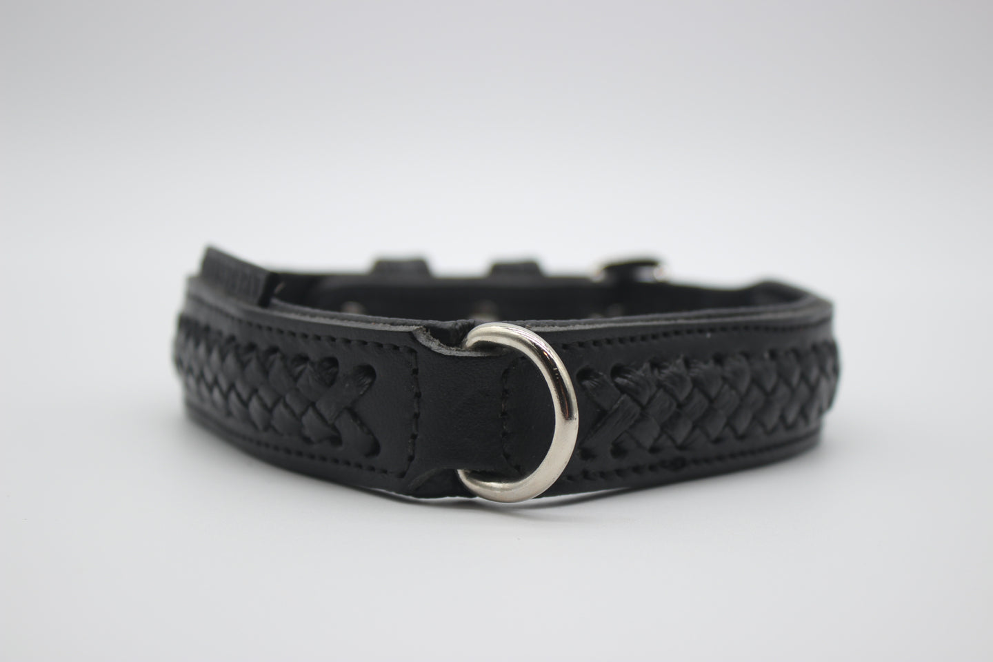 Flechtkunst Halsband Schwarz