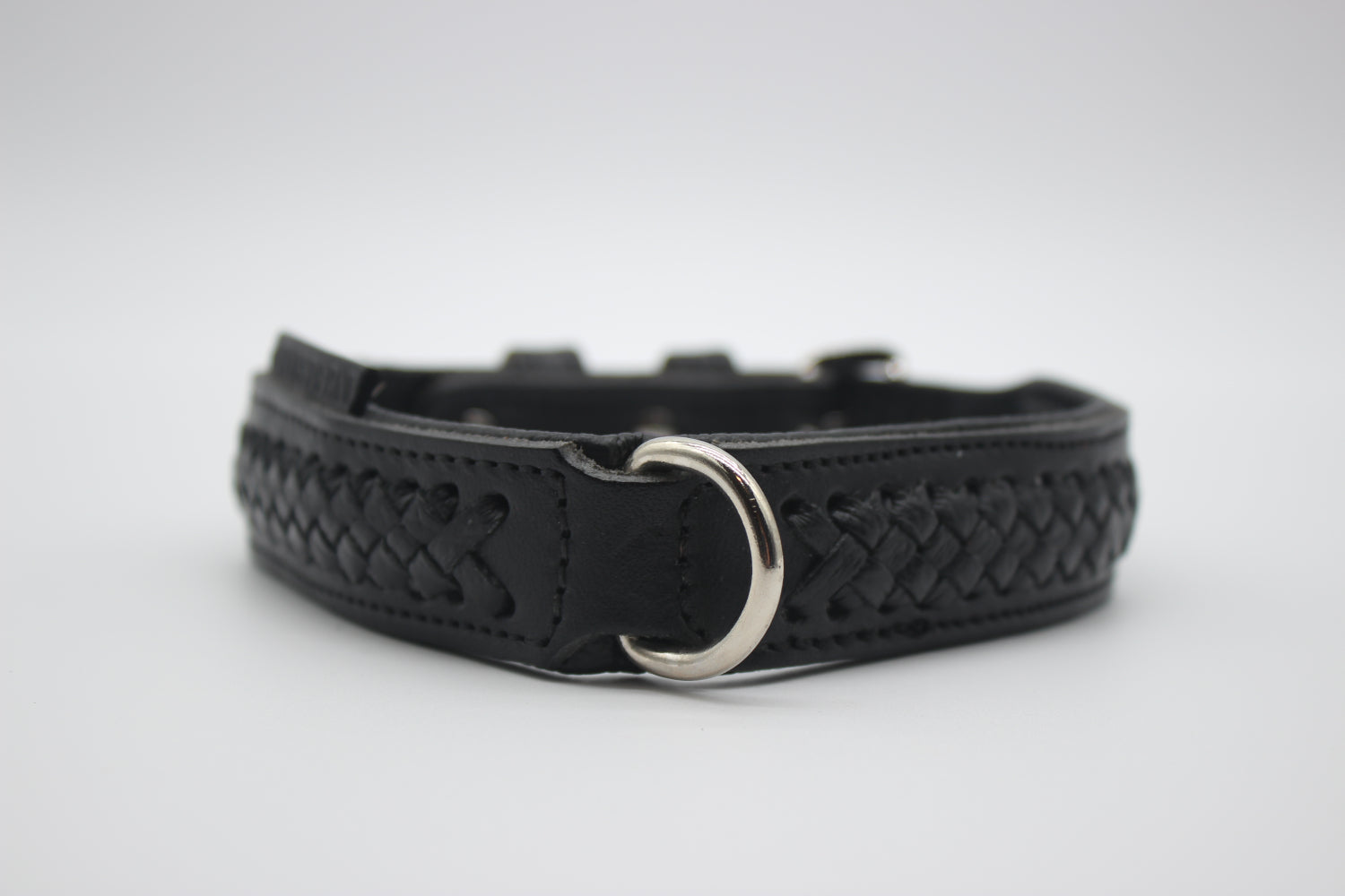 FinestPaw_Halsband_Flechtkunst_schwarz_m_silber_dring