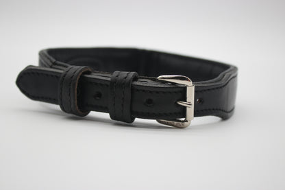 FinestPaw_Halsband_Flechtkunst_schwarz_m_silber_front