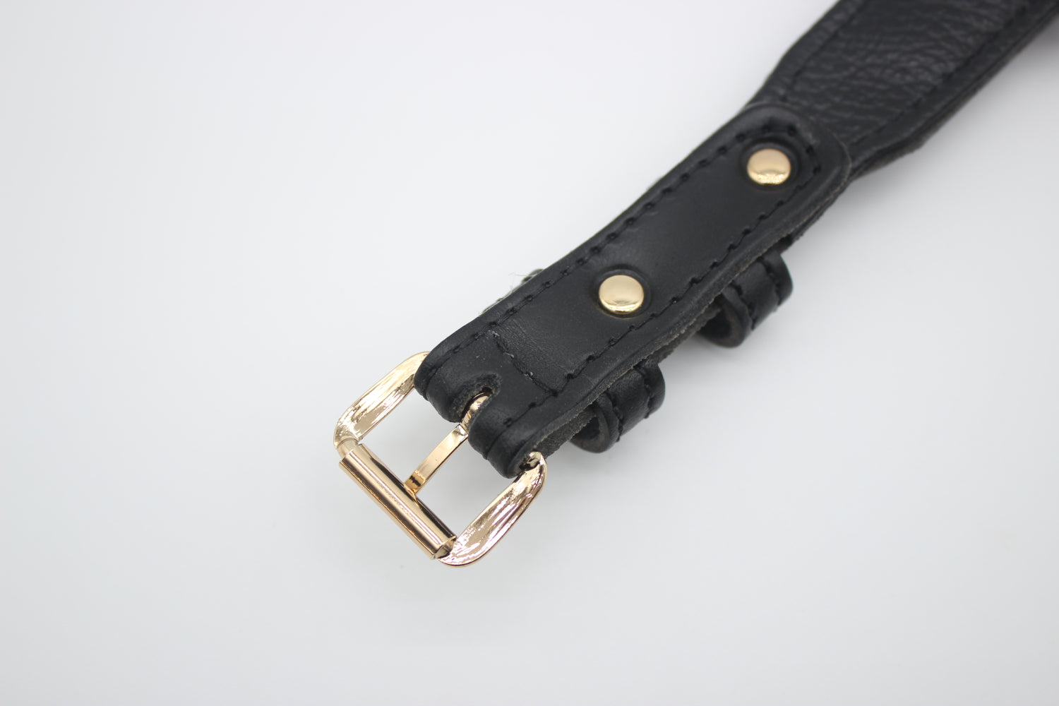 FinestPaw_Halsband_Flechtkunst_schwarz_xs_gold_back