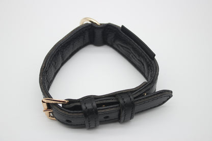 FinestPaw_Halsband_Flechtkunst_schwarz_xs_gold_oben