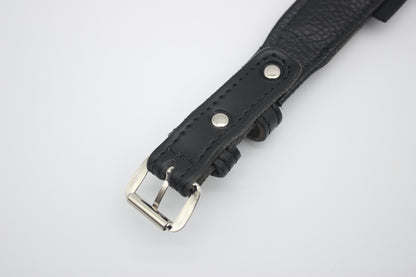 FinestPaw_Halsband_Flechtkunst_schwarz_xs_silber_back