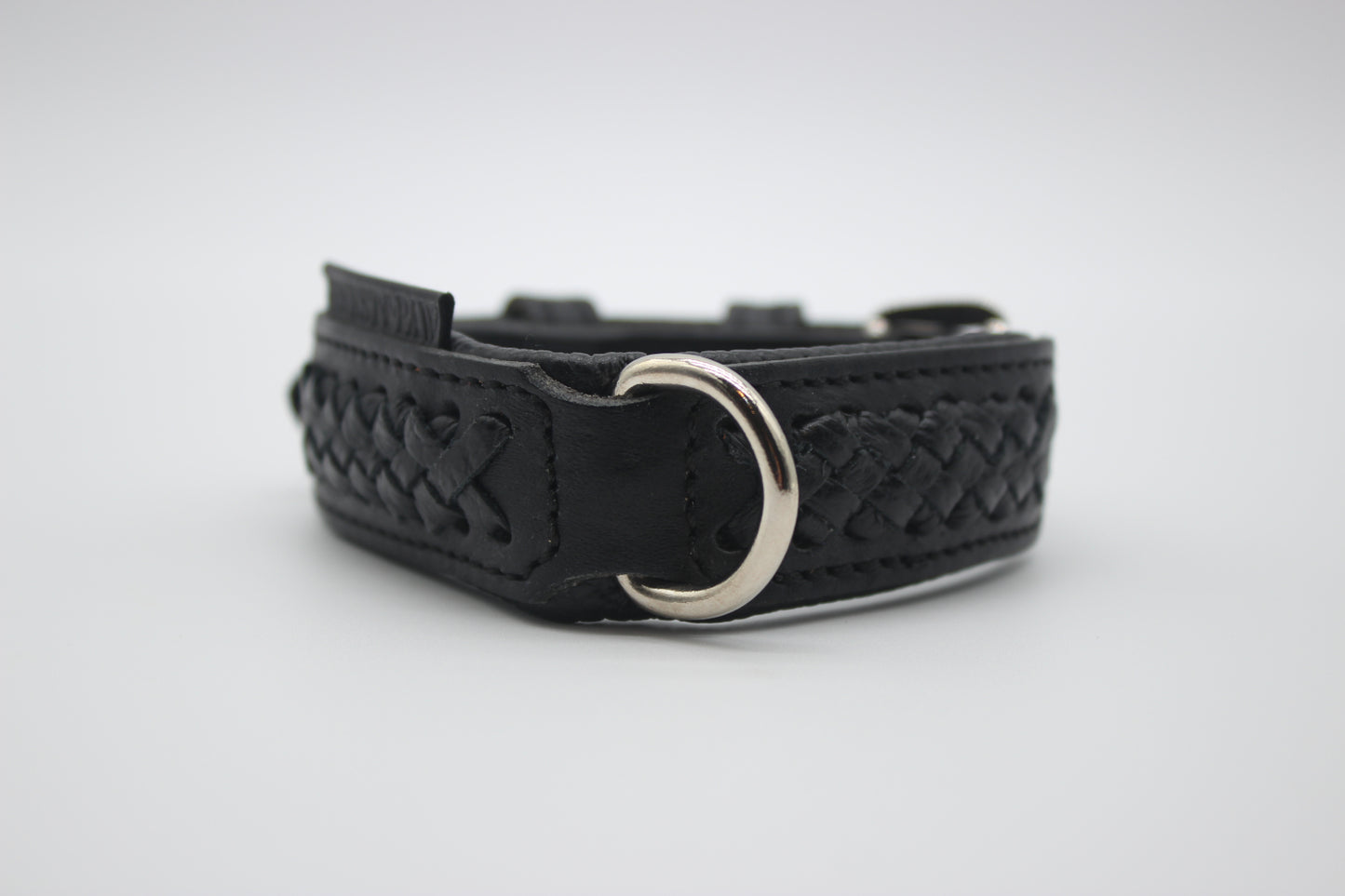FinestPaw_Halsband_Flechtkunst_schwarz_xs_silber_dring
