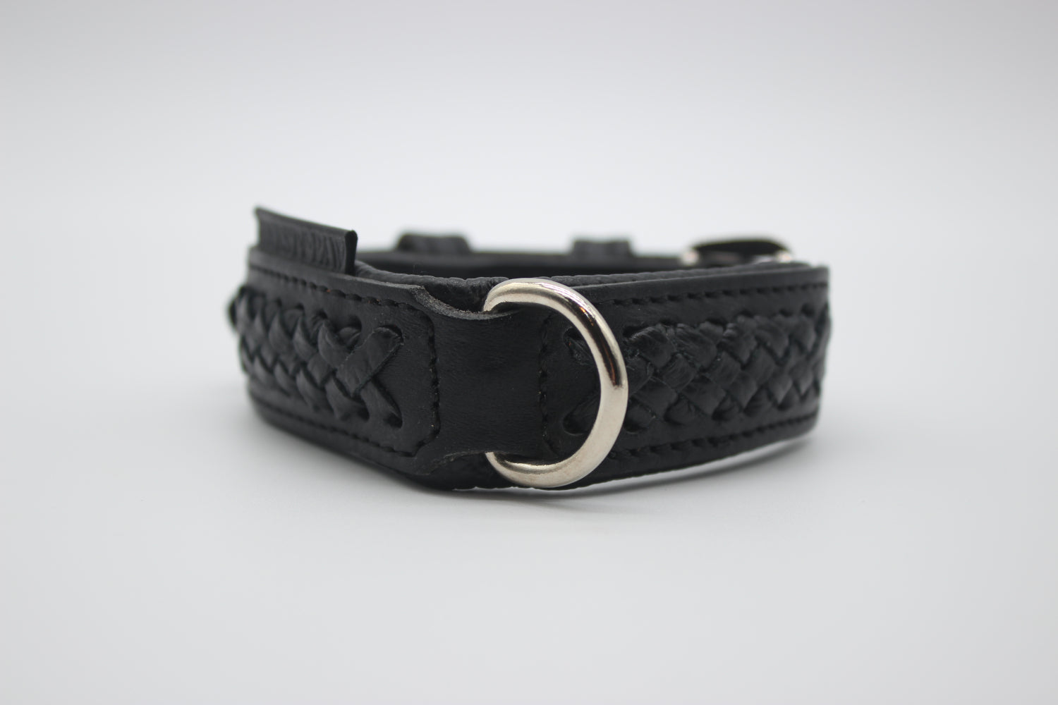 FinestPaw_Halsband_Flechtkunst_schwarz_xs_silber_dring