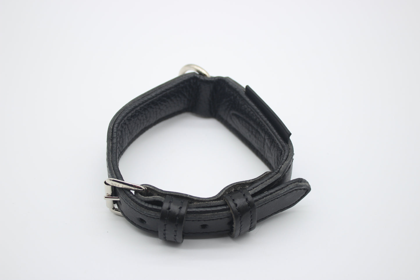 FinestPaw_Halsband_Flechtkunst_schwarz_xs_silber_oben