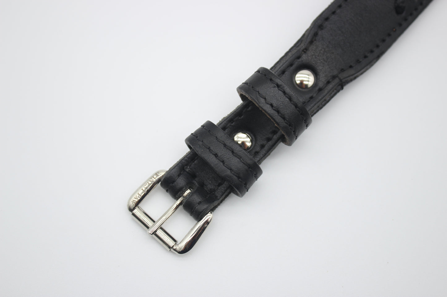 FinestPaw_Halsband_Flechtkunst_schwarz_xs_silber_schnalle