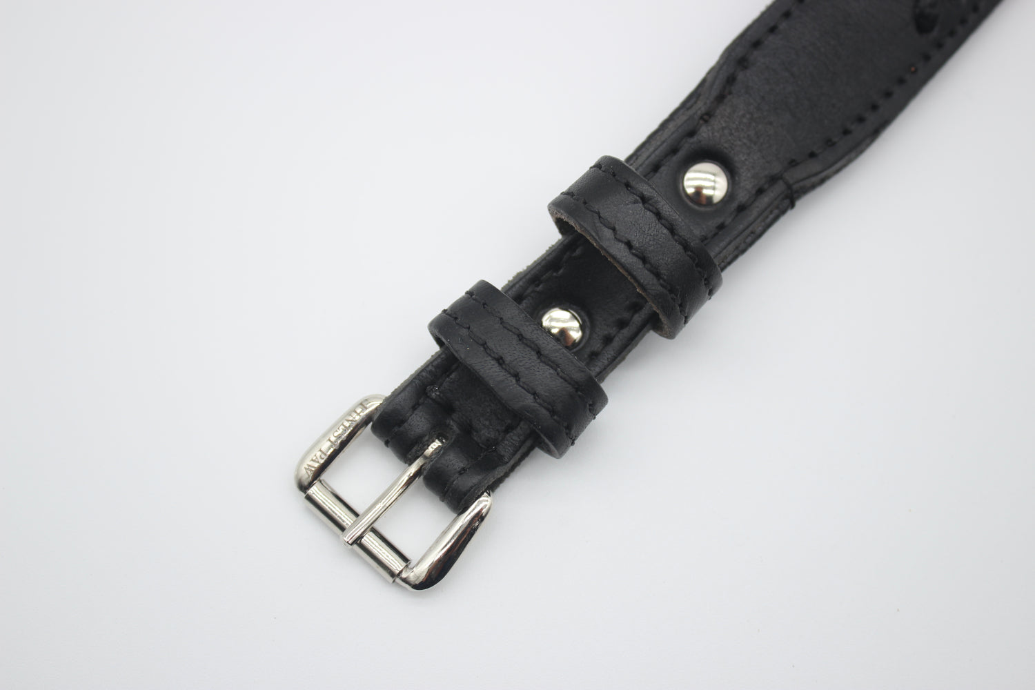 FinestPaw_Halsband_Flechtkunst_schwarz_xs_silber_schnalle