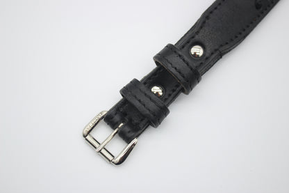 FinestPaw_Halsband_Flechtkunst_schwarz_xs_silber_schnalle