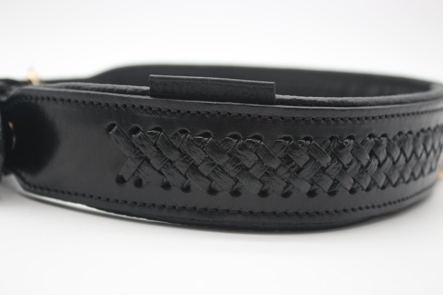Flechtkunst Halsband Schwarz
