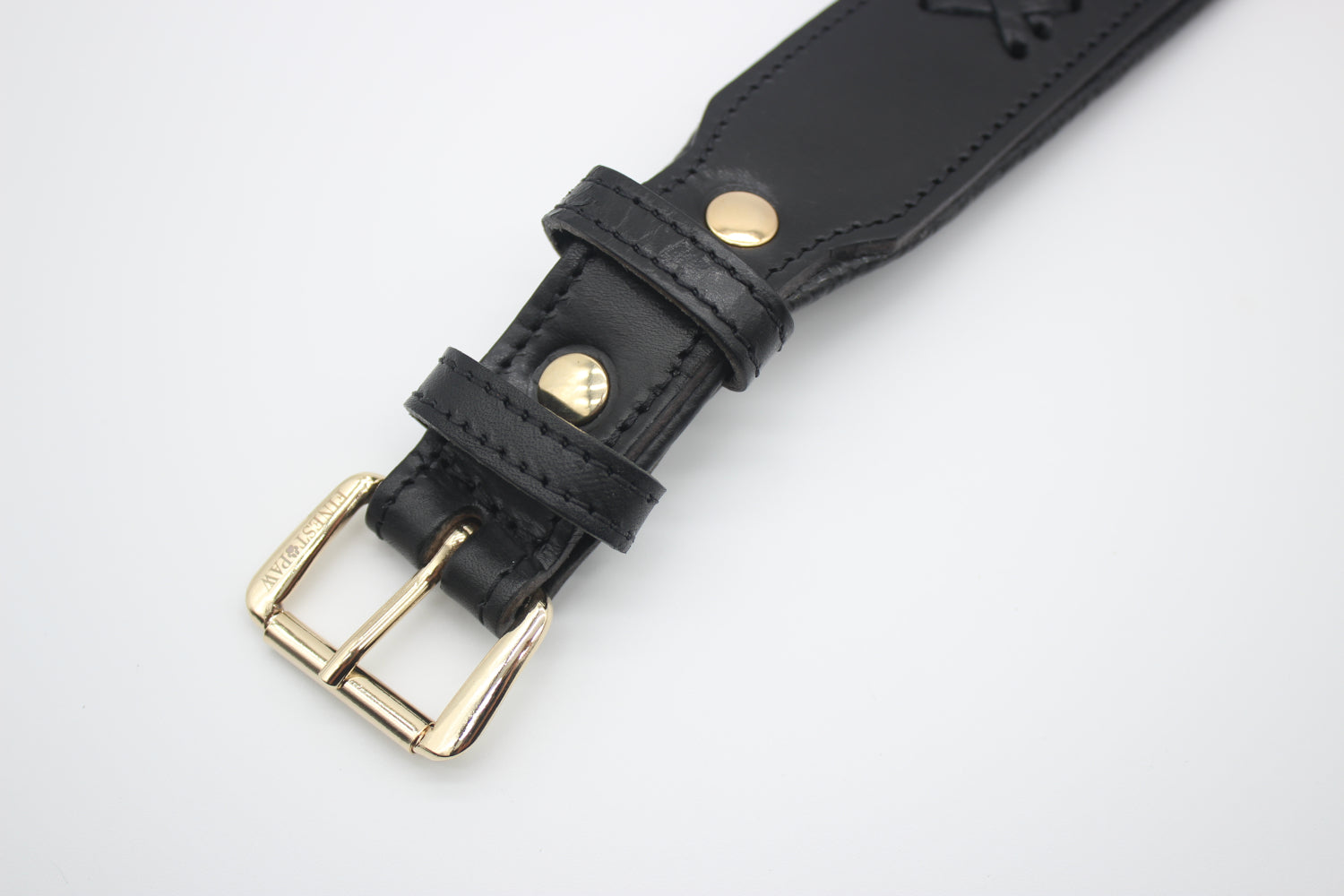 FinestPaw_Halsband_Flechtkunst_schwarz_xxl_gold_schnalle