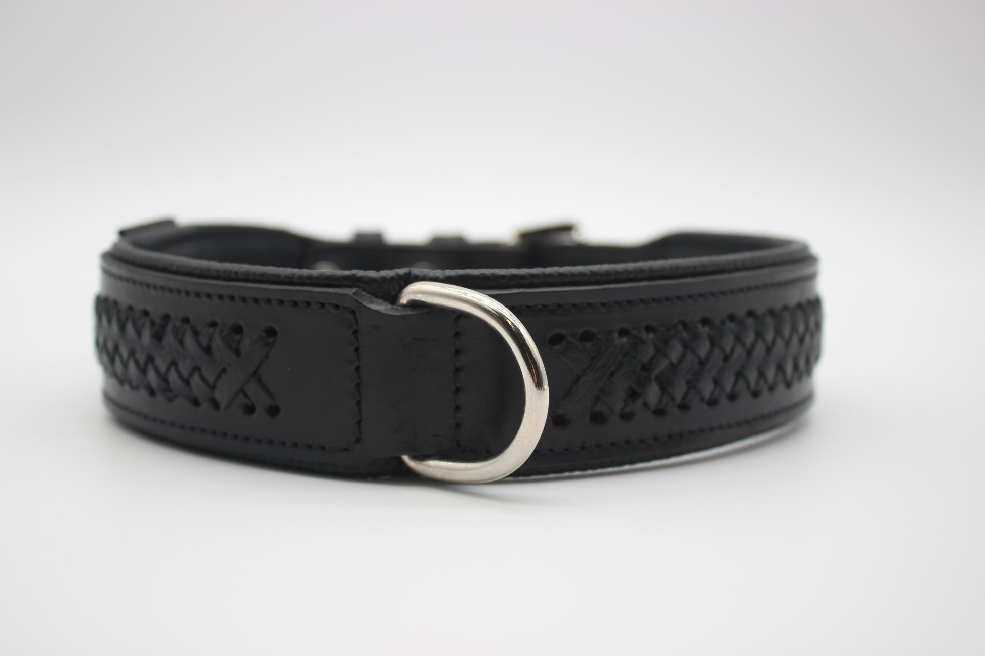 FinestPaw_Halsband_Flechtkunst_schwarz_xxl_silber_dring