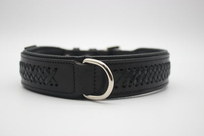 FinestPaw_Halsband_Flechtkunst_schwarz_xxl_silber_dring