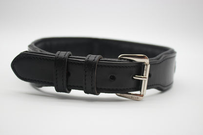 FinestPaw_Halsband_Flechtkunst_schwarz_xxl_silber_front