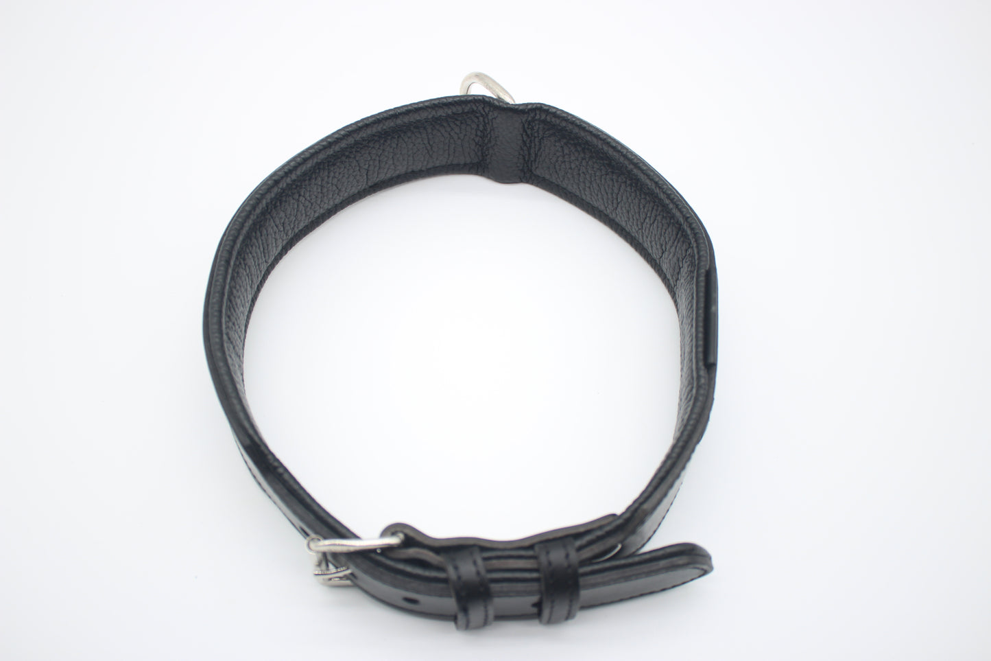 FinestPaw_Halsband_Flechtkunst_schwarz_xxl_silber_oben