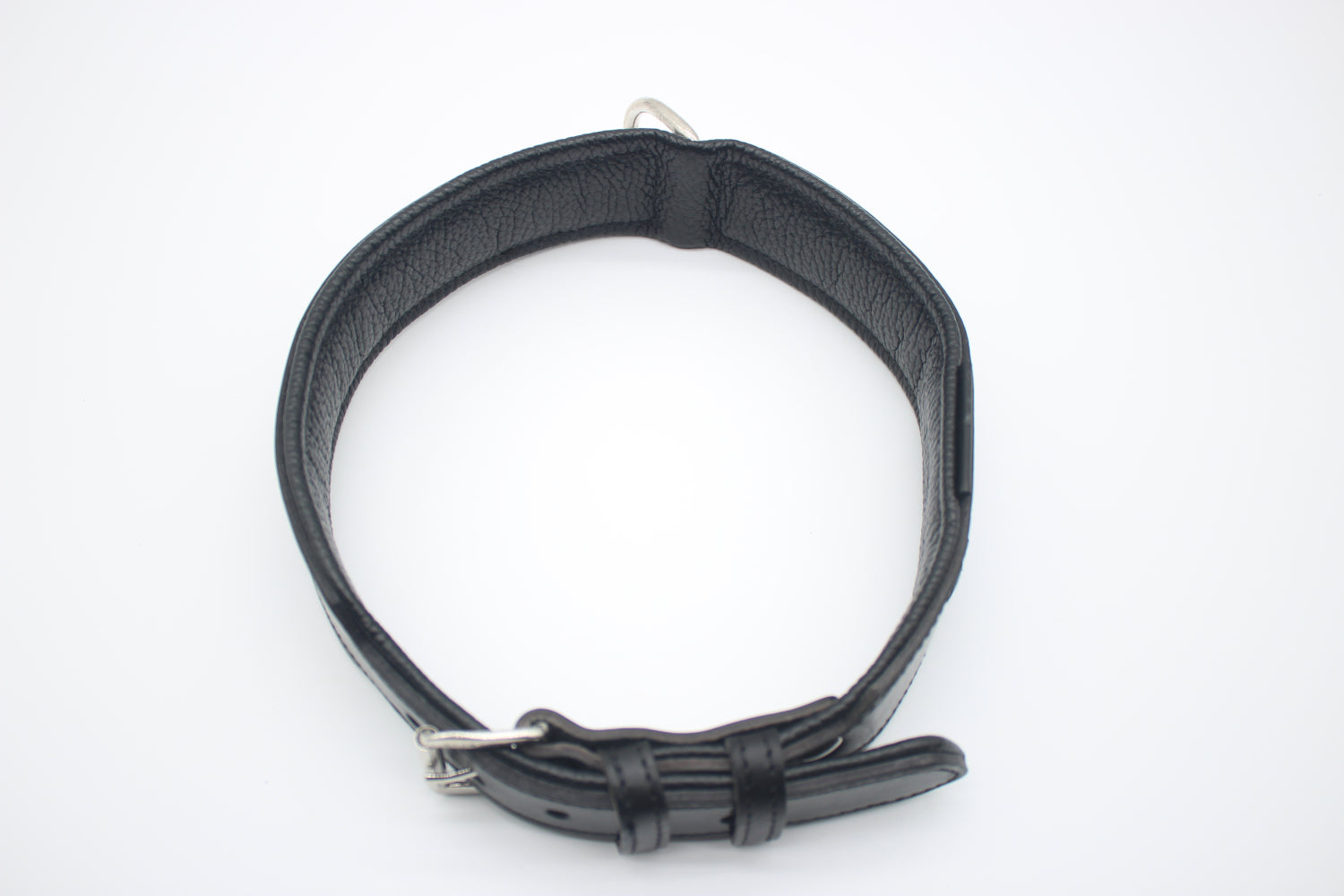 FinestPaw_Halsband_Flechtkunst_schwarz_xxl_silber_oben