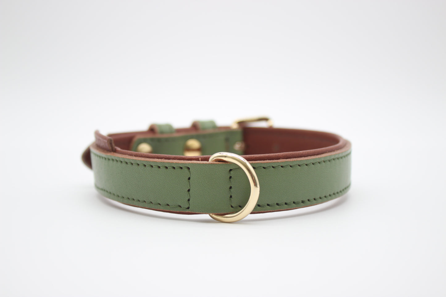 FinestPaw_Halsband_Klassik_Premium_salbei_m_gold_dring