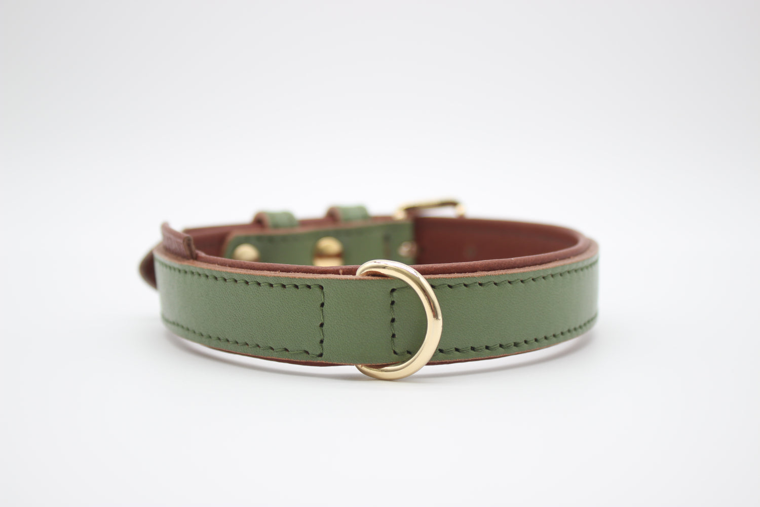 FinestPaw_Halsband_Klassik_Premium_salbei_m_gold_dring