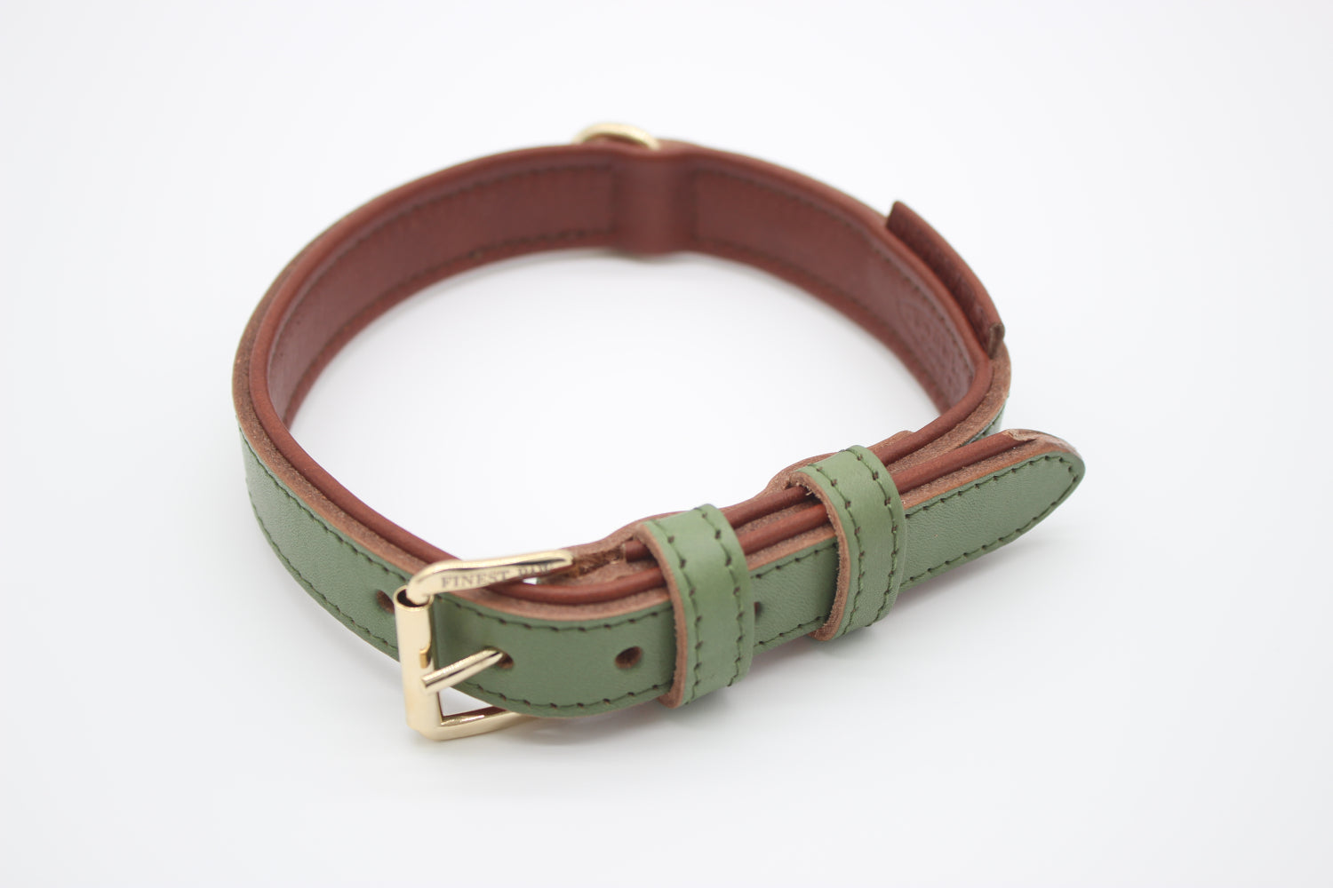FinestPaw_Halsband_Klassik_Premium_salbei_m_gold_oben