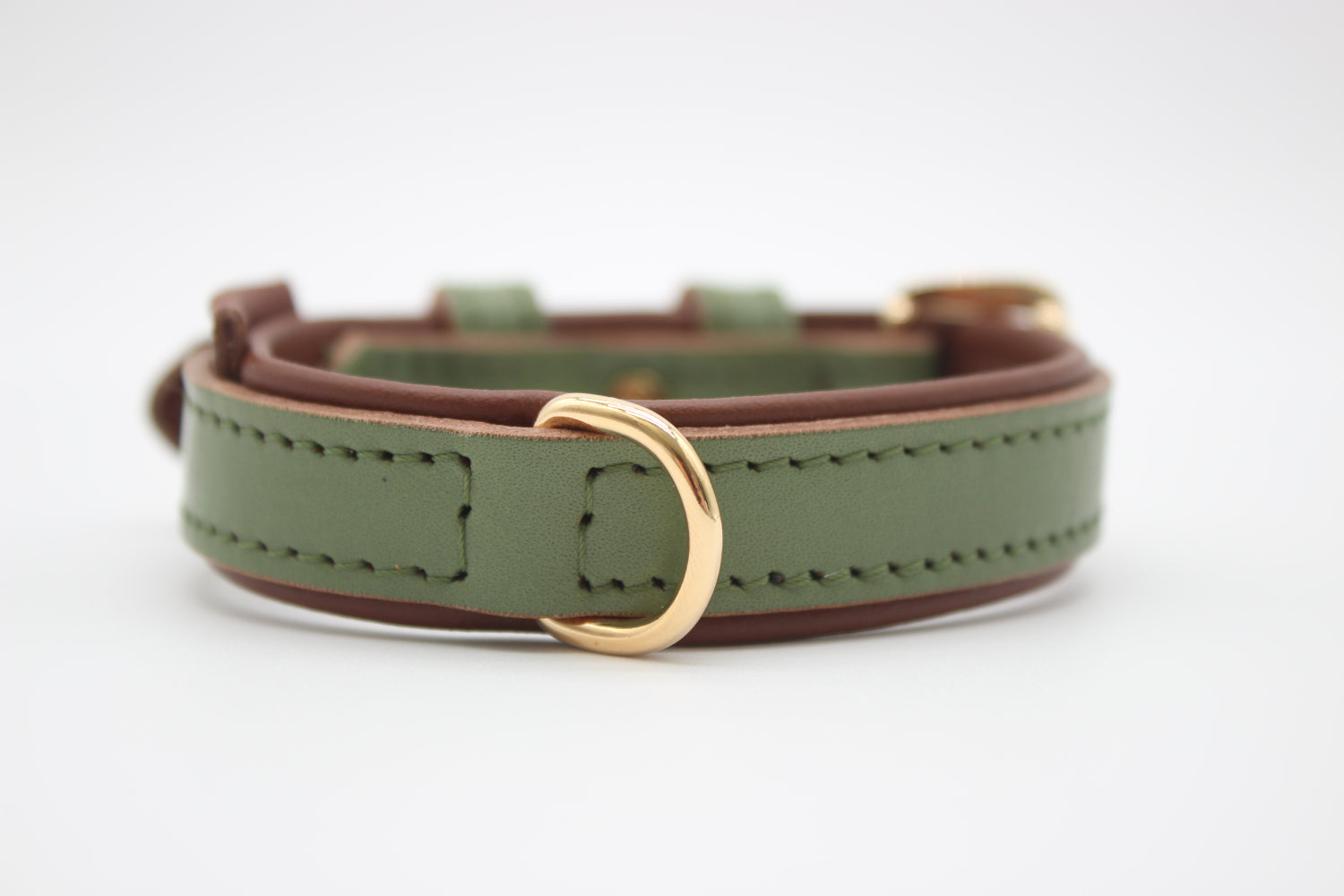 FinestPaw_Halsband_Klassik_Premium_salbei_xs_gold_dring