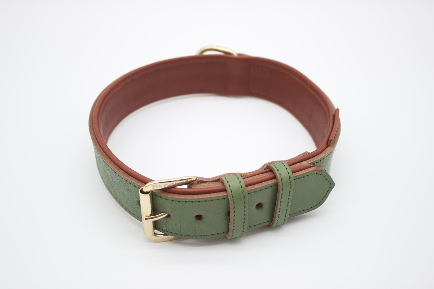 FinestPaw_Halsband_Klassik_Premium_salbei_xxl_gold_oben