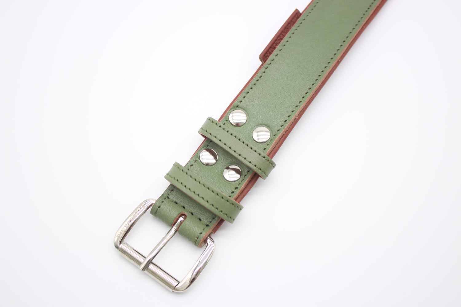 FinestPaw_Halsband_Klassik_Premium_salbei_xxl_silber_schnalle