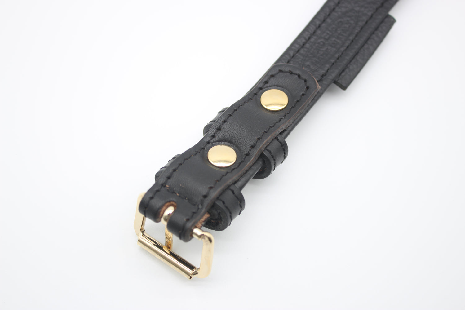 FinestPaw_Halsband_Klassik_Premium_schwarz_m_gold_back