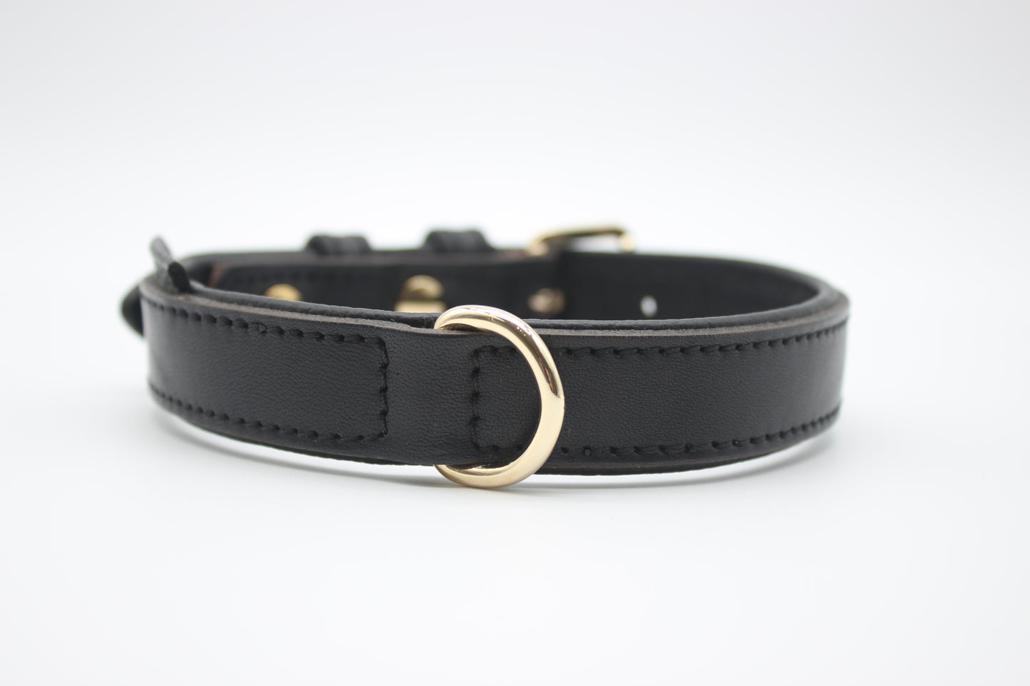 FinestPaw_Halsband_Klassik_Premium_schwarz_m_gold_dring