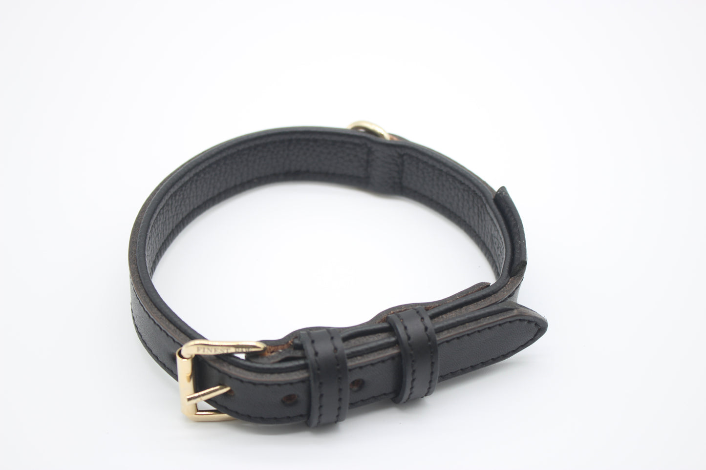 FinestPaw_Halsband_Klassik_Premium_schwarz_m_gold_oben