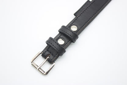 FinestPaw_Halsband_Klassik_Premium_schwarz_m_silber_schnalle