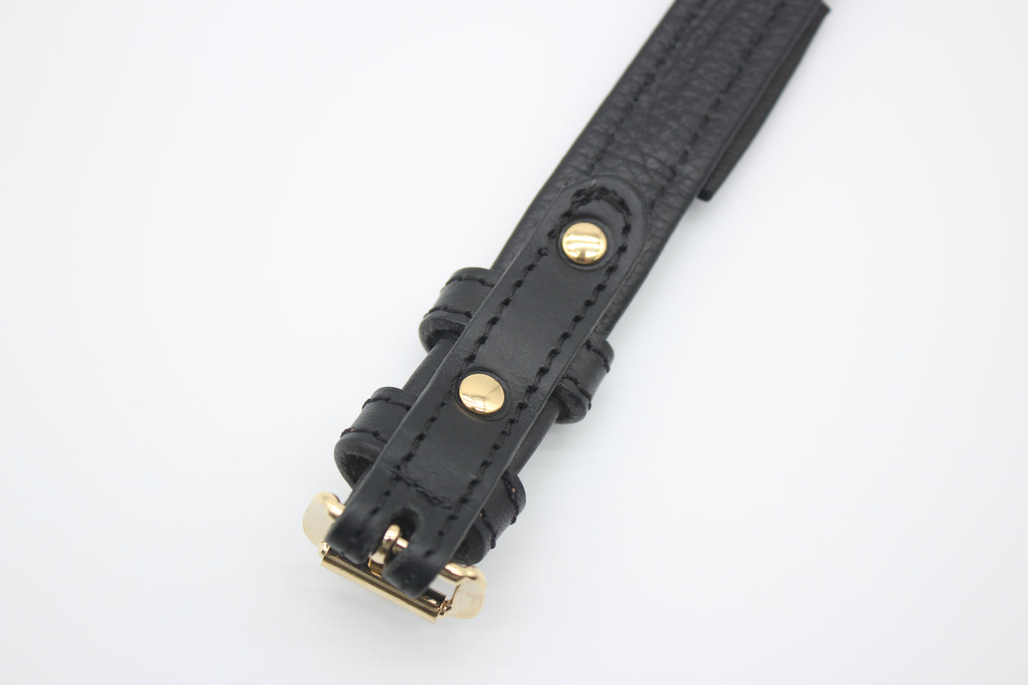 FinestPaw_Halsband_Klassik_Premium_schwarz_xs_gold_back
